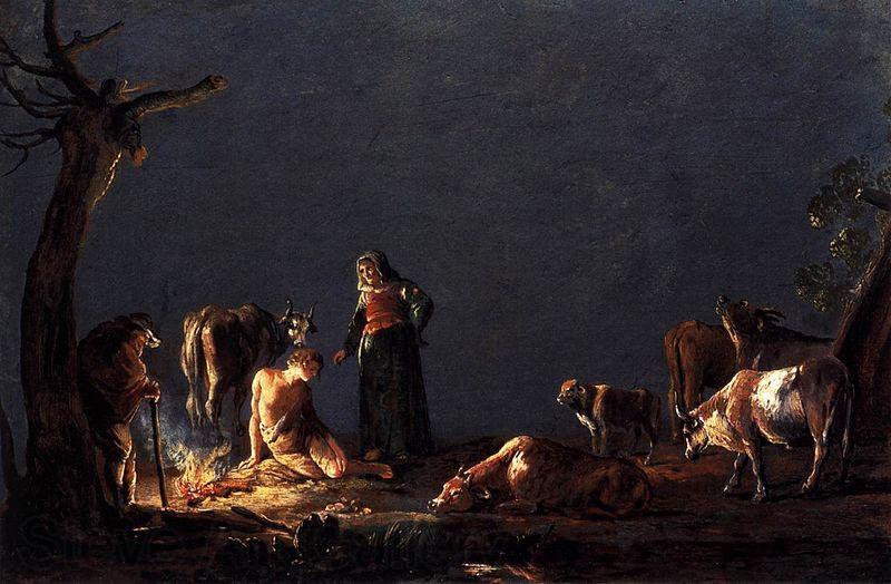 Leonaert Bramer Peasants by a Fire France oil painting art